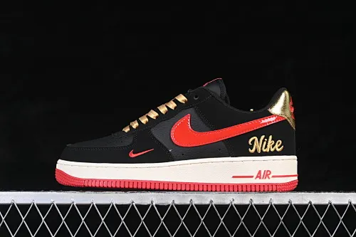 All Categories Nk Air Force 1 Air Force Series Nk Air Force 1 Low Air Force Low Nike Air Force 1'07 Low Black Gold Red Flame Air Force One Low Casual Shoes NH0601-528